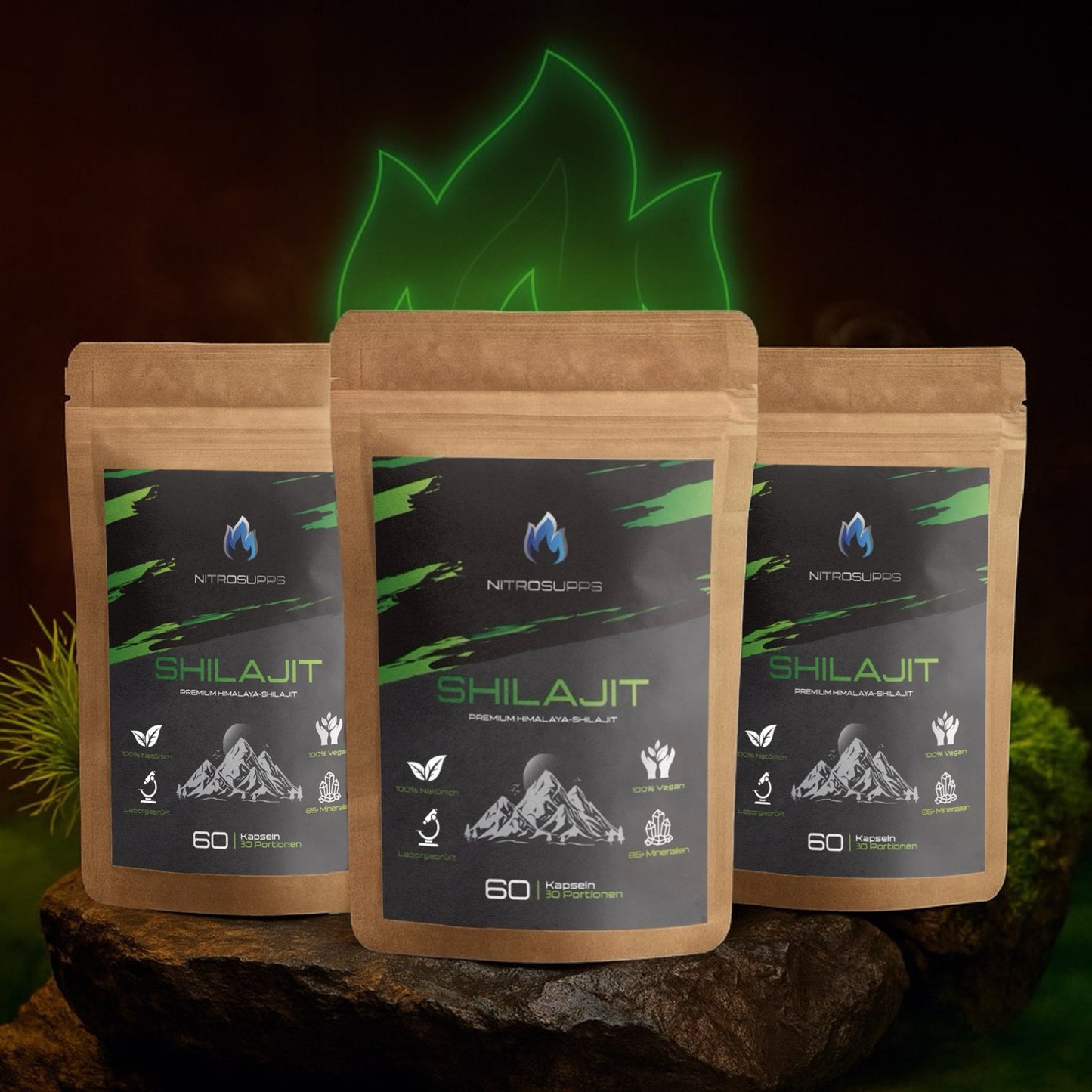 Reines Shilajit Extrakt Kapseln